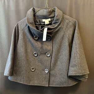 Steve Madden Charcoal Wool Blend Shrug Coat